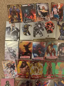 Huge Marvel Card Lot (Rares, Inserts, Gold Foil, Holos) Numbered Cards - Image 3