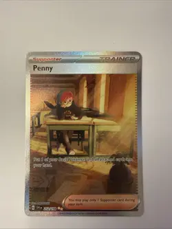 Penny 252/198 Special Illustration Rare 2023 Pokemon Obsidian Flames SIR Card NM - Image 1