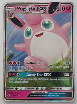Wigglytuff GX 42/68 - Hidden Fates NM Ultra Rare Pokemon Card - Image 1