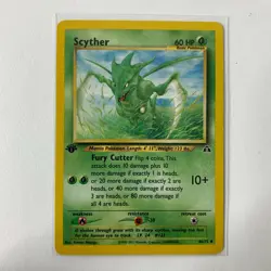 1st edition Scyther 46/76 Neo Discovery Uncommon Pokemon Card Good - Image 1