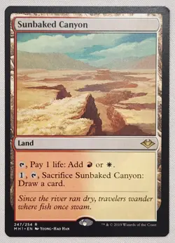 MTG Magic [x1] Sunbaked Canyon [x1] Modern Horizons M/NM - Image 1