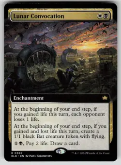 Lunar Convocation (Extended Art) Rare Bloomburrow 366 MTG Near Mint - Image 1