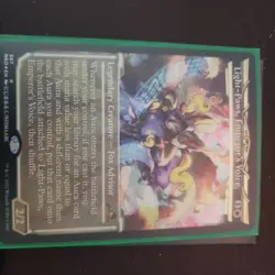 MTG Light-Paws, Emperor's Voice (Showcase Foil) Kamigawa: Neon Dynasty 367 LP-NM - Image 1