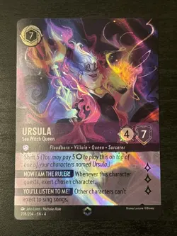 Disney Lorcana - Ursula - Sea Witch Queen Enchanted Ursula's Return 208/204 Nm - Image 1
