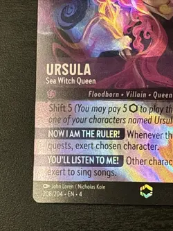 Disney Lorcana - Ursula - Sea Witch Queen Enchanted Ursula's Return 208/204 Nm - Image 5