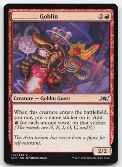 _____ Goblin #107 (LP) Unfinity UNF Magic MTG - Image 1