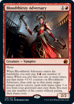 MTG Bloodthirsty Adversary - Foil, NM-Mint, English Innistrad: Midnight Hunt - Image 1