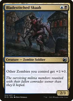 Bladestitched Skaab Foil Innistrad: Midnight Hunt 212 NM MTG - Image 1