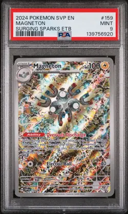 PSA 9 Mint Magneton SVP159 Black Star Promo - Pokemon SV08 SSP - Image 1