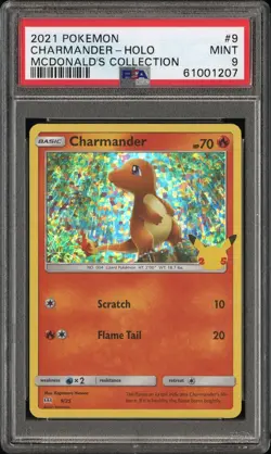 2021 Pokemon #9 Charmander - Holo McDonald's Collection PSA 9 - Image 1