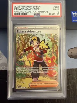 Pokemon - Ethan's Adventure 236/182 - PSA 9 - Destined Rivals SIR - Image 1