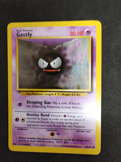 Pokemon Card Gastly Shadowless Base Set Common 50/102 Near Mint - Image 1