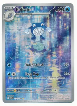 2023 POKEMON SCARLET & VIOLET 151 ILLUSTRATION RARE POLYWHIRL #176 MINT - Image 1
