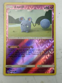 Pokemon TCG Azurill 146/236 Cosmic Eclipse Reverse Holo Card | NM Pack Fresh - Image 1