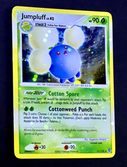 2007 Pokemon JUMPLUFF Secret Wonders HOLO BLEED Error Card 11/132 Rare 4 SWIRLS - Image 5