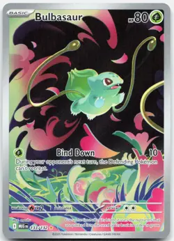 Pokemon TCG Bulbasaur ME01: Mega Evolution Illustration Rare 133/132 Holo - Image 1