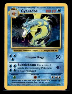 1999 Pokemon TCG Gyarados Holo Base Set #006/102 - Image 1