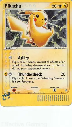 Pikachu 012 Promo Nintendo Black Star Promos Pokemon DMG Saitou - Image 1
