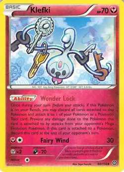 Klefki 80/114 Uncommon Steam Siege Pokemon MP Tsuruta - Image 1