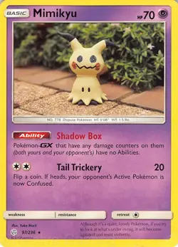 Mimikyu 97/236 Rare Cosmic Eclipse Pokemon HP Morii - Image 1
