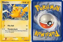 Pikachu 60/106 Common Emerald Pokemon DMG Fukuda Reverse Holo - Image 3