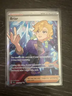 Pokemon TCG Briar Full Art Trainer Stellar Crown Ultra Rare Card 163/142 - Image 1