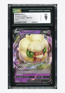 Pokemon CGC 9 Whimsicott V Ultra Rare 2022 064/172 Brilliant Stars English - Image 1