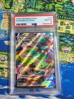 2020 Pokemon Snorlax VMAX Full Art 142/202 PSA 10 (Sword & Shield) - Image 1