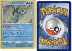 Greninja 9/18 Ultra Rare Detective Pikachu Pokemon Holo MP Film - Image 3