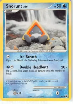 Snorunt 75/99 Common Arceus Pokemon MP - Image 1