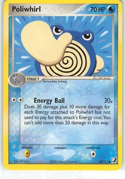 Poliwhirl 68/115 Common Unseen Forces Pokemon MP Tanaka - Image 1
