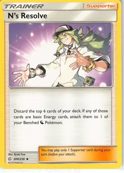 N's Resolve 200/236 Uncommon Cosmic Eclipse Pokemon NM Fuse - Image 1