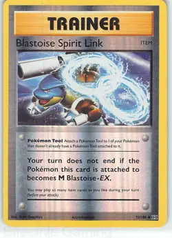 Blastoise Spirit Link 73/108 Evolutions Pokemon Reverse Holo LP Graphics - Image 1