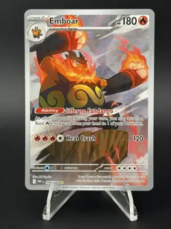 Emboar 098/086 Holo Illustration Rare White Flare Pokemon NM - Image 1