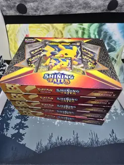 Pokemon TCG Shining Fates Pikachu V Box New Factory Sealed Lot Of 5 - Image 1