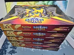 Pokemon TCG Shining Fates Pikachu V Box New Factory Sealed Lot Of 5 - Image 2