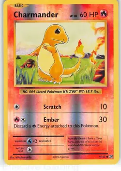 Charmander 9/108 Common Evolutions Pokemon Reverse Holo NM Arita - Image 1