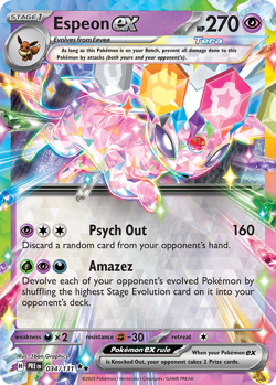 Espeon ex 034/131 Double Rare Prismatic Evolutions Pokemon NM Graphics - Image 1