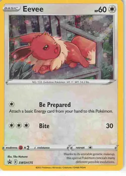 Eevee SWSH175 Promo SWSH Black Star Pokemon LP - Image 1