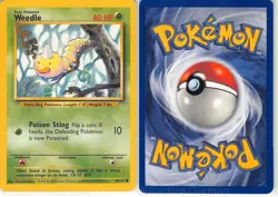 Weedle 69/102 Common Base Set Unlimited Pokemon LP Arita - Image 3