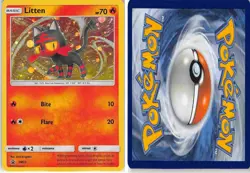 Litten SM23 Promo SM Black Star Promos Pokemon NM - Image 3