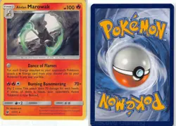 Alolan Marowak 12/111 Holo Rare Crimson Invasion Pokemon LP Arita - Image 3