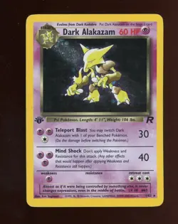 2000 Pokemon Team Rocket 1st Edition #1/82 Dark Alakazam Holo - Image 1