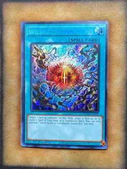 Yugioh Sinful Spoils of Subversion - Snake-Eye DUNE-EN060 Secret Rare 1st Ed NM - Image 1