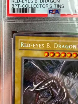 2002 YU-GI-OH! PROMO BPT-COLLECTOR'S TINS #005 RED-EYES B. DRAGON PSA 9 - Image 3