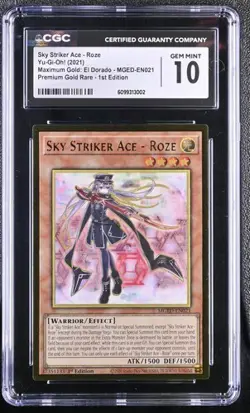 Sky Striker Ace - Roze *CGC 10* POP 2 *Premium Gold Rare* MGED-EN021 * Yugioh - Image 1