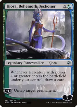 MTG - Kiora, Behemoth Beckoner - War of the Spark - X1 - (LP) - #X3478 - Image 1