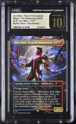 IRON MAN, TITAN OF INNOVATION Secret Lair Mythic CGC Pristine 10 MTG EDH [NOS] - Image 1