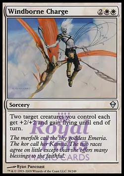 Windborne Charge 3x FOIL ZEN MTG Zendikar Uncommon MINT white - Image 1