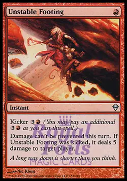 Unstable Footing 2x FOIL ZEN MTG Zendikar Uncommon MINT red - Image 1